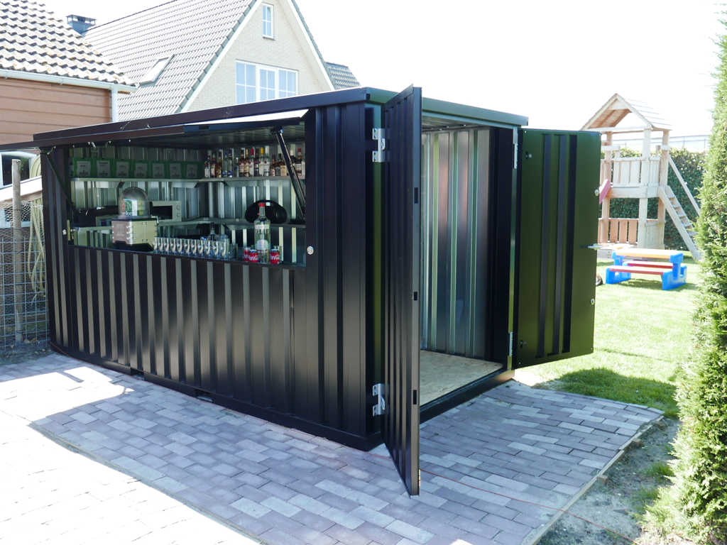 Flat Pack Container 4×4 Xl Meters Black Ral 9005 - Image 3