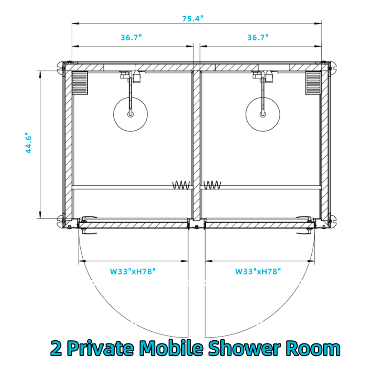 Bastone 2 Private Mobile Shower Room - Image 8