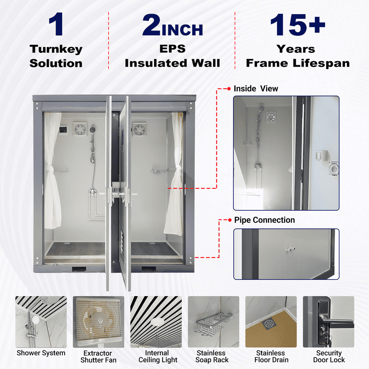 Bastone 2 Private Mobile Shower Room - Image 4