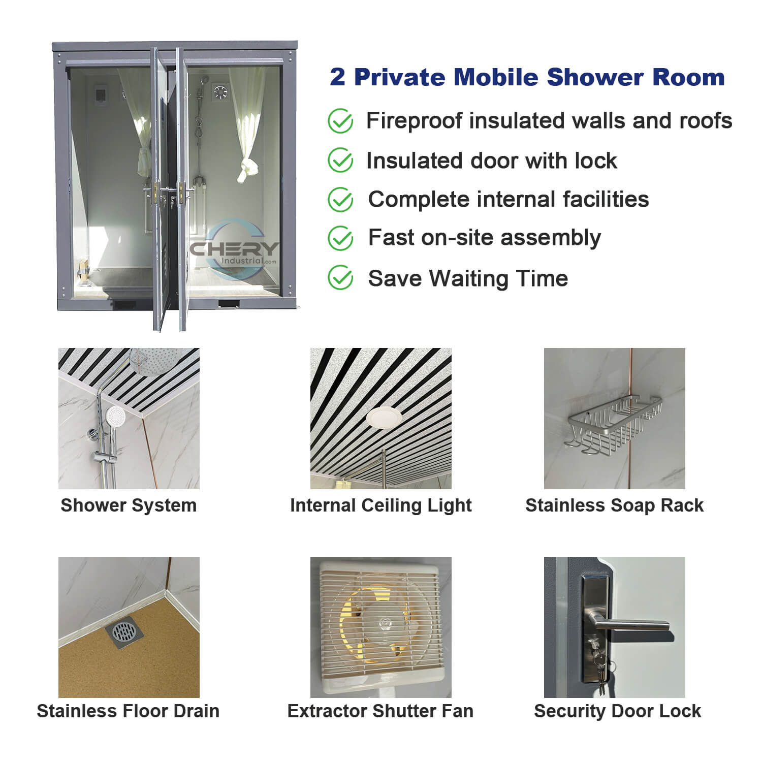 Bastone 2 Private Mobile Shower Room - Image 5